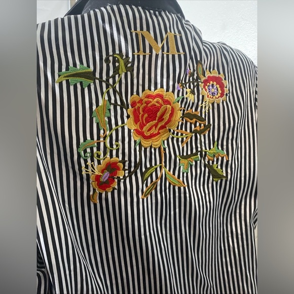 Mycra Pac Gabby Raincoat Large Black Striped Embroidered Lining size S/M - Picture 12 of 13